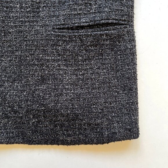 Vintage 90s Cosi L'Uomo B&W Wool Blend Boucle Blazer Jacket Sports Coat Size 44R - Picture 5 of 7